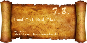 Tamási Beáta névjegykártya