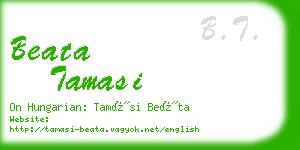 beata tamasi business card